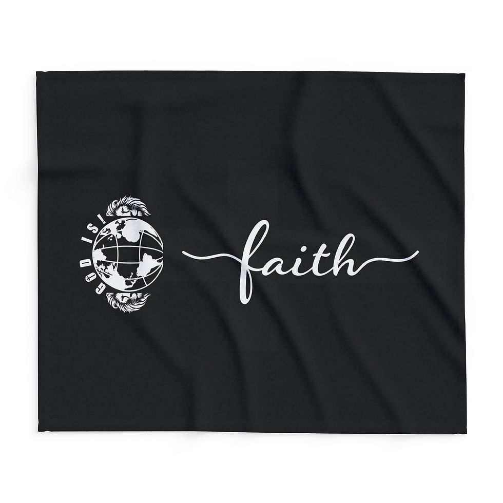 Thumbnail: Faith Arctic Fleece Blanket, Cozy Home Decor, Inspirational Gift, [...]