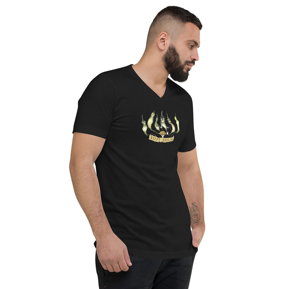 Thumbnail: SASA Happy Souling Unisex Short Sleeve V-Neck T-Shirt
