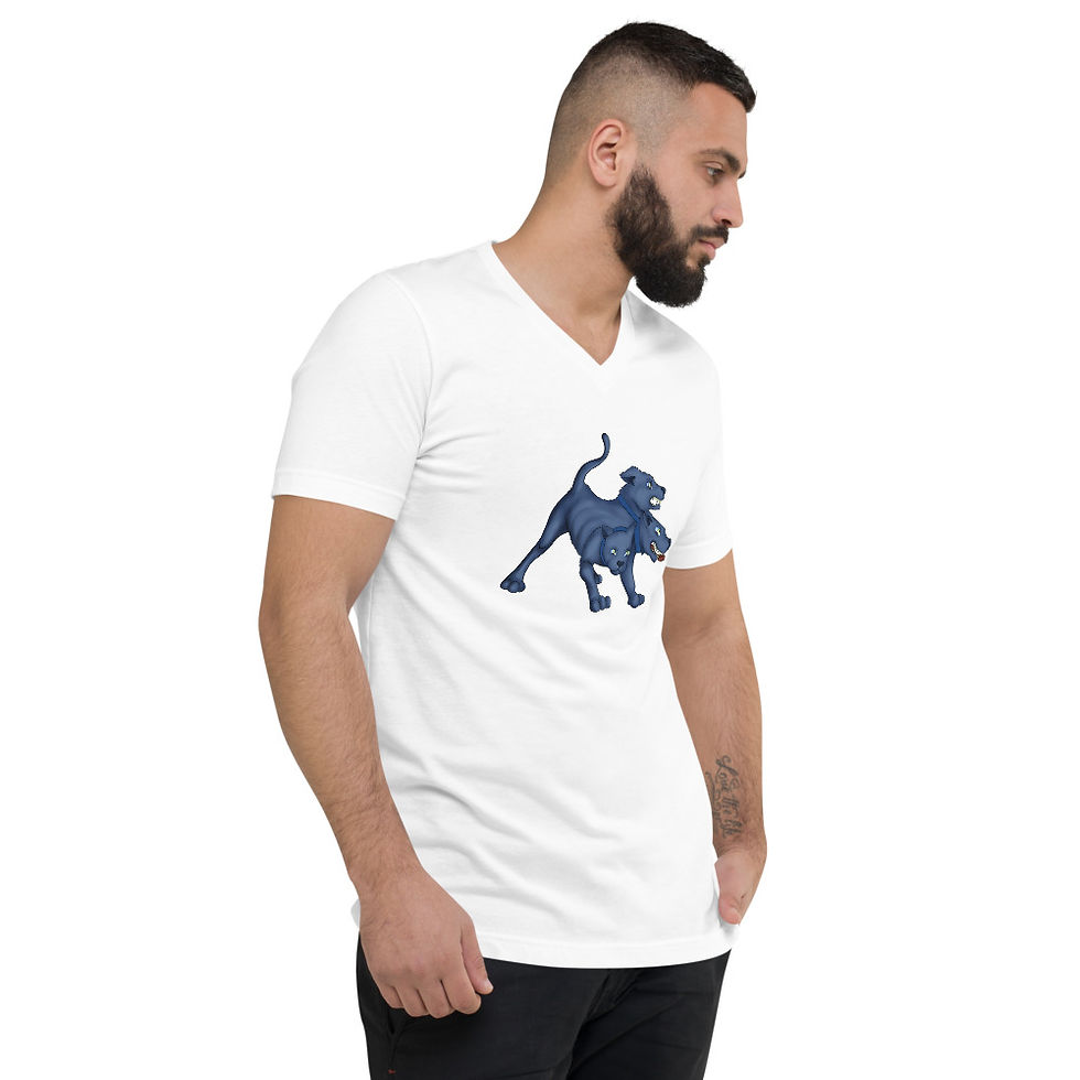 Thumbnail: SASA Unisex Cerberus Short Sleeve V-Neck T-Shirt