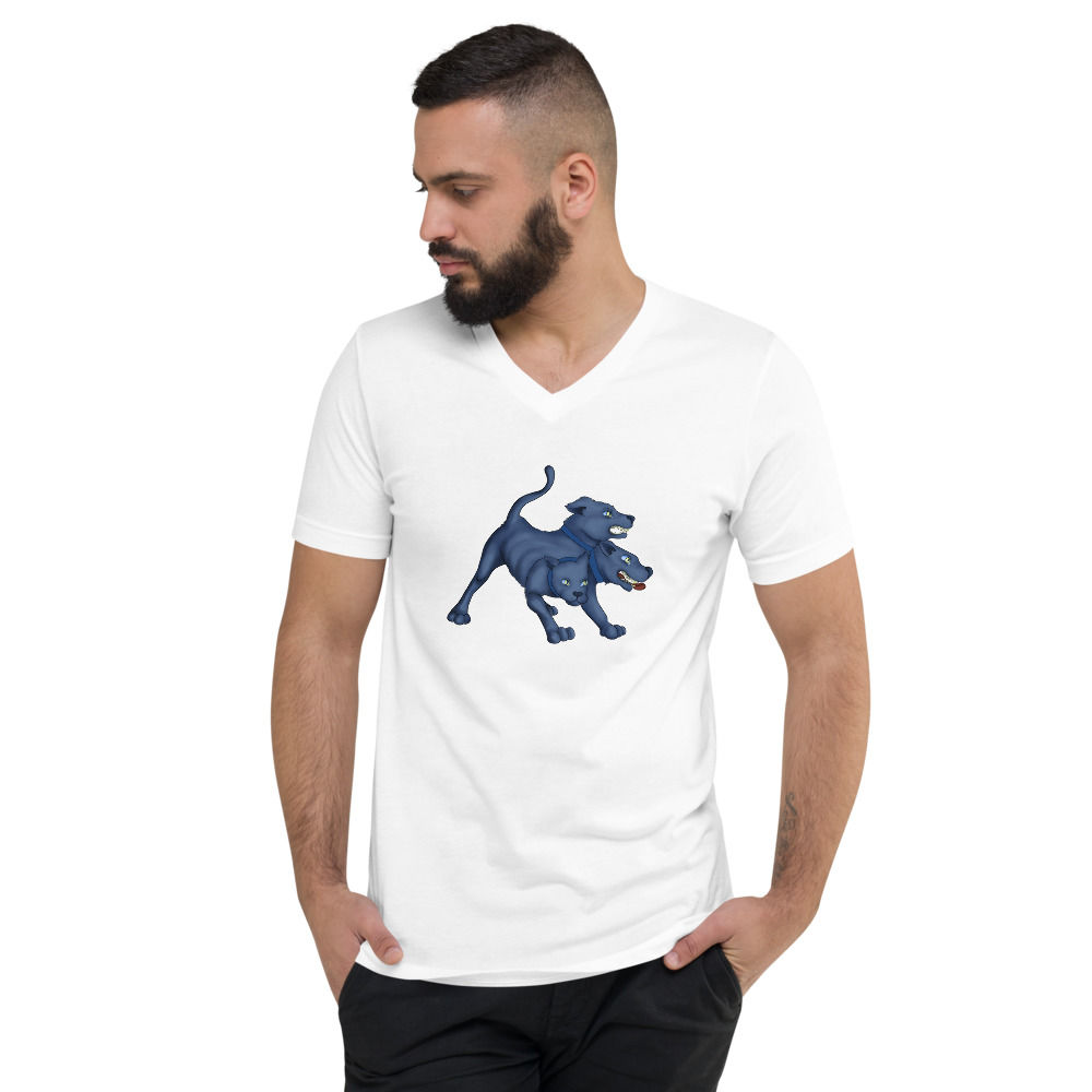 SASA Unisex Cerberus Short Sleeve V-Neck T-Shirt