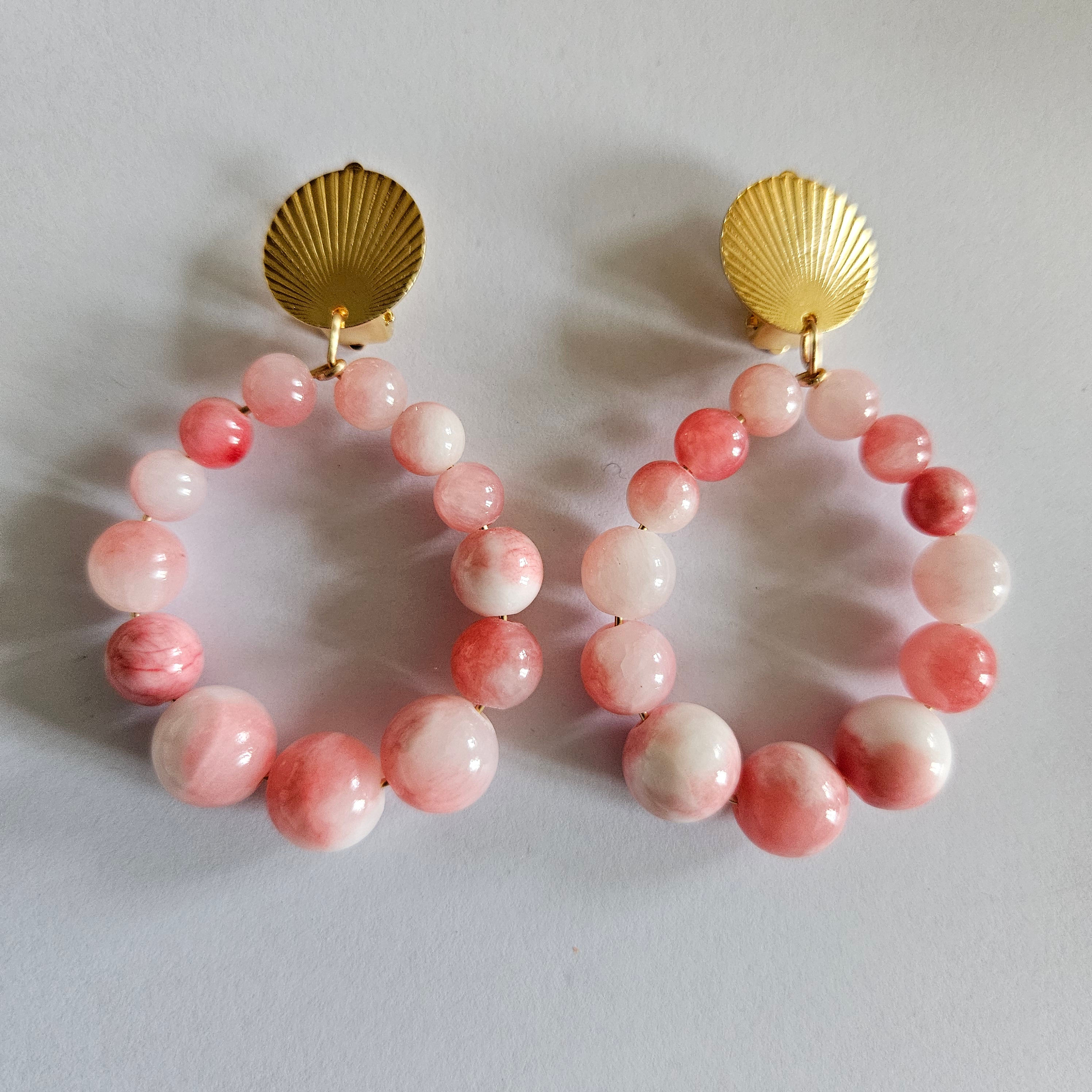 Marbré rose Clip