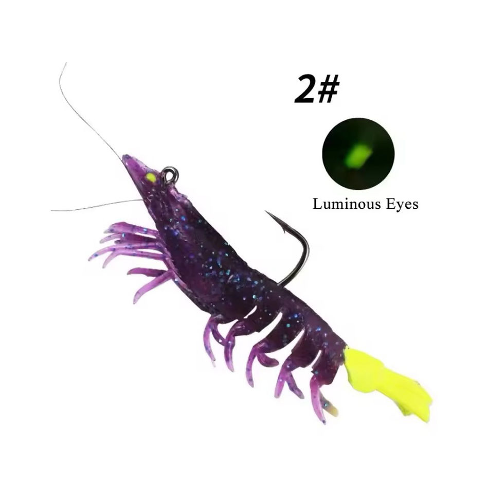 Thumbnail: 9cm Rigged Prawn Plastic Lures (12g)