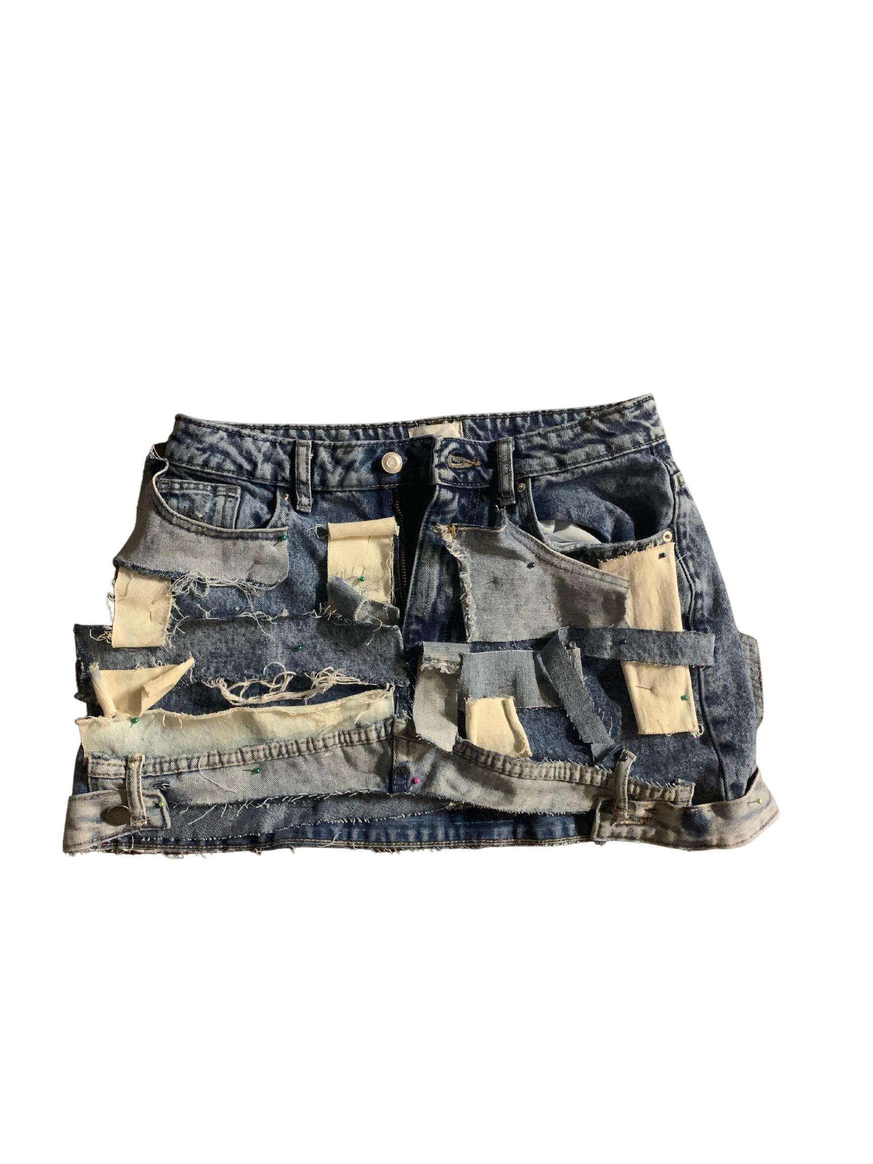 Multicolor Denim Mini