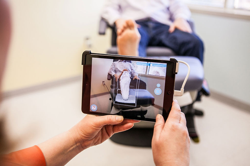 3D Orthotic scan. Learn about the benefits of custom orthotics and how to determine if they are right for you. Book your initial orthotic assessment and scan with Dr. Thomas at Thomas Back and Body in Georgetown, Ontario today.