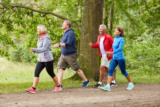 Healthy seniors hiking. Georgetown Chiropractic Care for Seniors: Relieve Arthritis, Improve Balance, and Boost Wellbeing