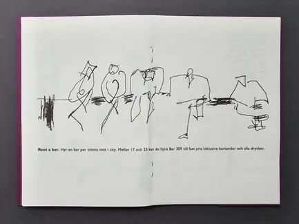 Brochure sent to companies to organize meetings etc at the Sturecompagniet restaurant