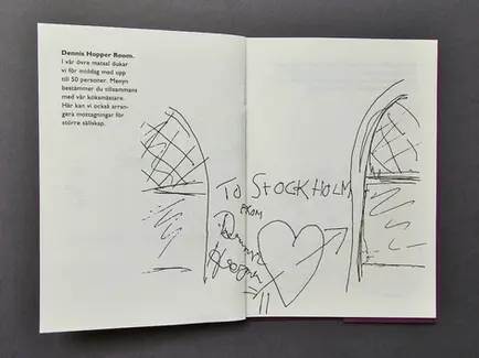 Brochure sent to companies to organize meetings etc at the Sturecompagniet restaurant