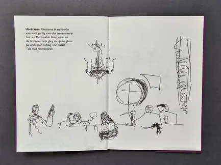 Brochure sent to companies to organize meetings etc at the Sturecompagniet restaurant