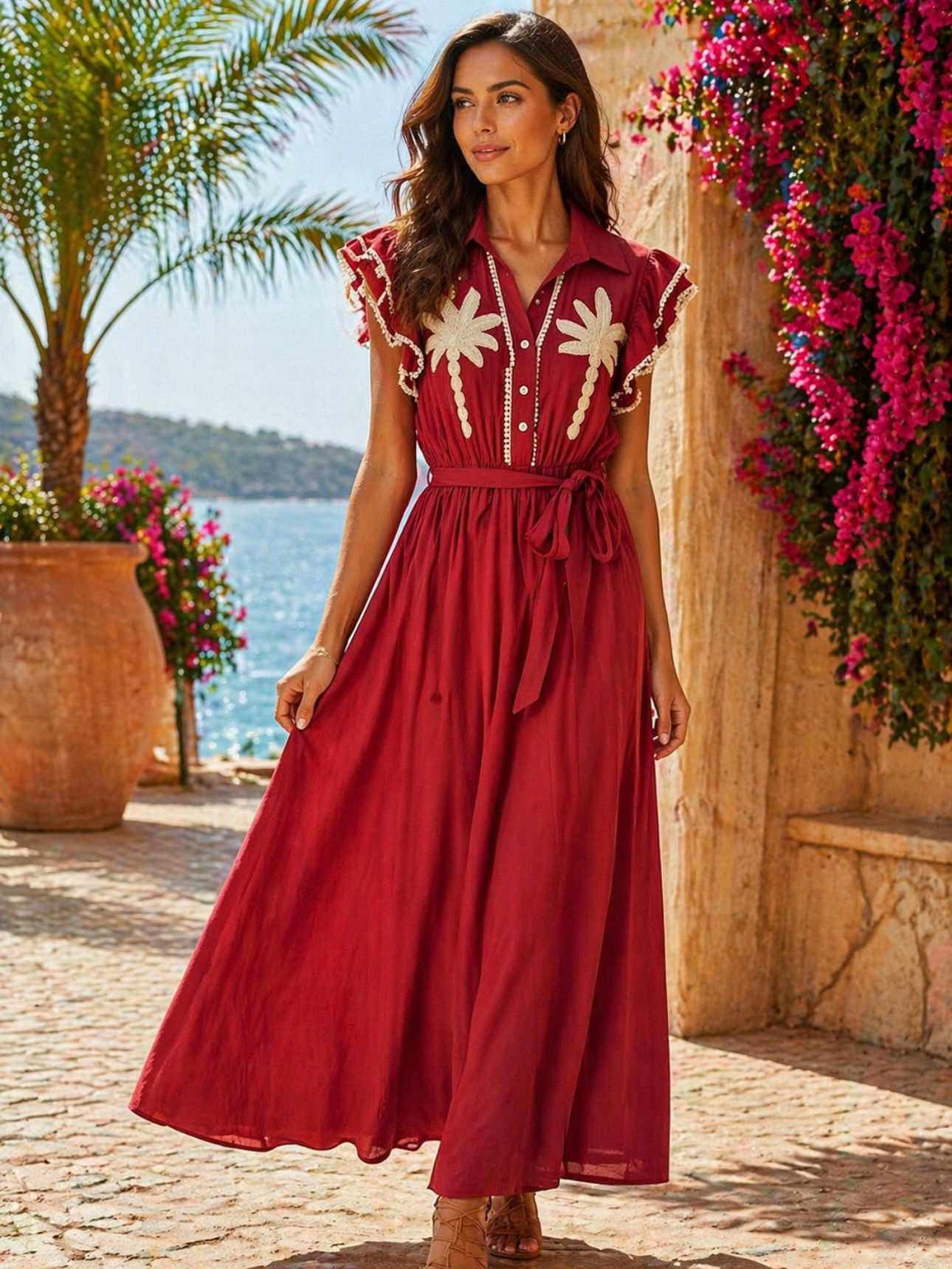 PALMA DRESS IN ROUGE
