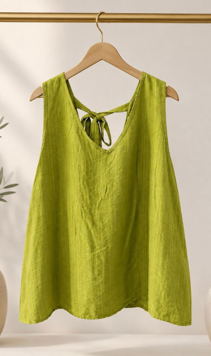 Thumbnail: JAN TIE BACK TOP IN LIME