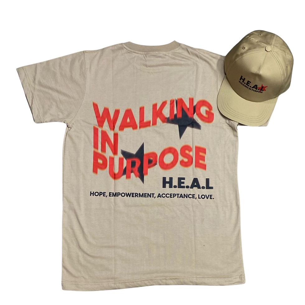 Thumbnail: H.E.A.L Walking in Purpose Tee and Hat Combo