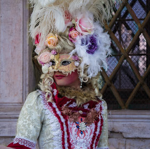 Italian carnival prints, Dramatic Venetian masquerade, colorful Venice carnival