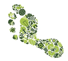 sagoma del piede che rappresenta la Carbon Footprint o impatto carbonico