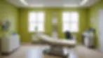 Eye-level view of a well-organized patient care room