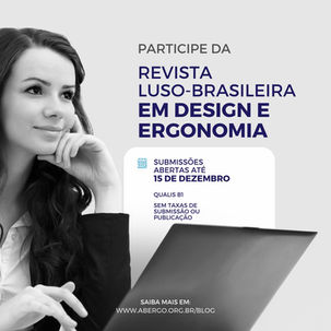 Oportunidade de Publicação: Revista Luso-Brasileira em Design e Ergonomia Abre Chamada para Artigos