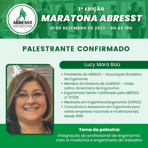 Presidente da ABERGO, Lucy Mara Baú participa da 3ª edição da Maratona ABRESST