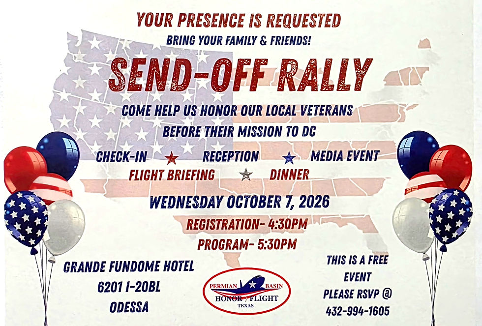 SEND-OFF RALLY - Permian Basin Honor Flight