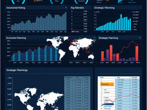 Modern business intelligence dashboard displaying key economic metrics with geographic variations  for decision-making.