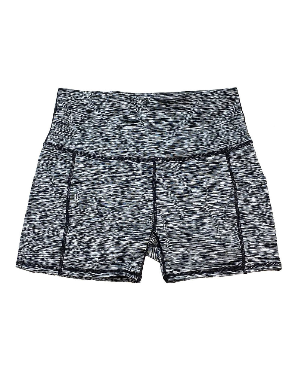 Thumbnail: Calcao High Waist Yoga Shorts With Pocket - Silver/Grey