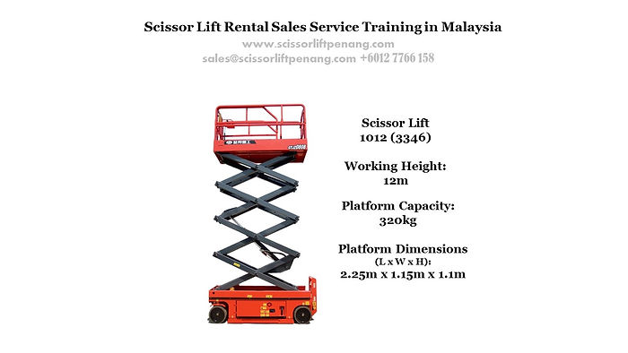 Scissor Lift Rental and Sales Malaysia Sinoboom 1012 (3346) Schmetterling Rental Penang w