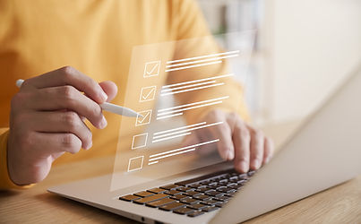Business-performance-checklist-concept,-businessman-using-laptop-doing-online-checklist-su