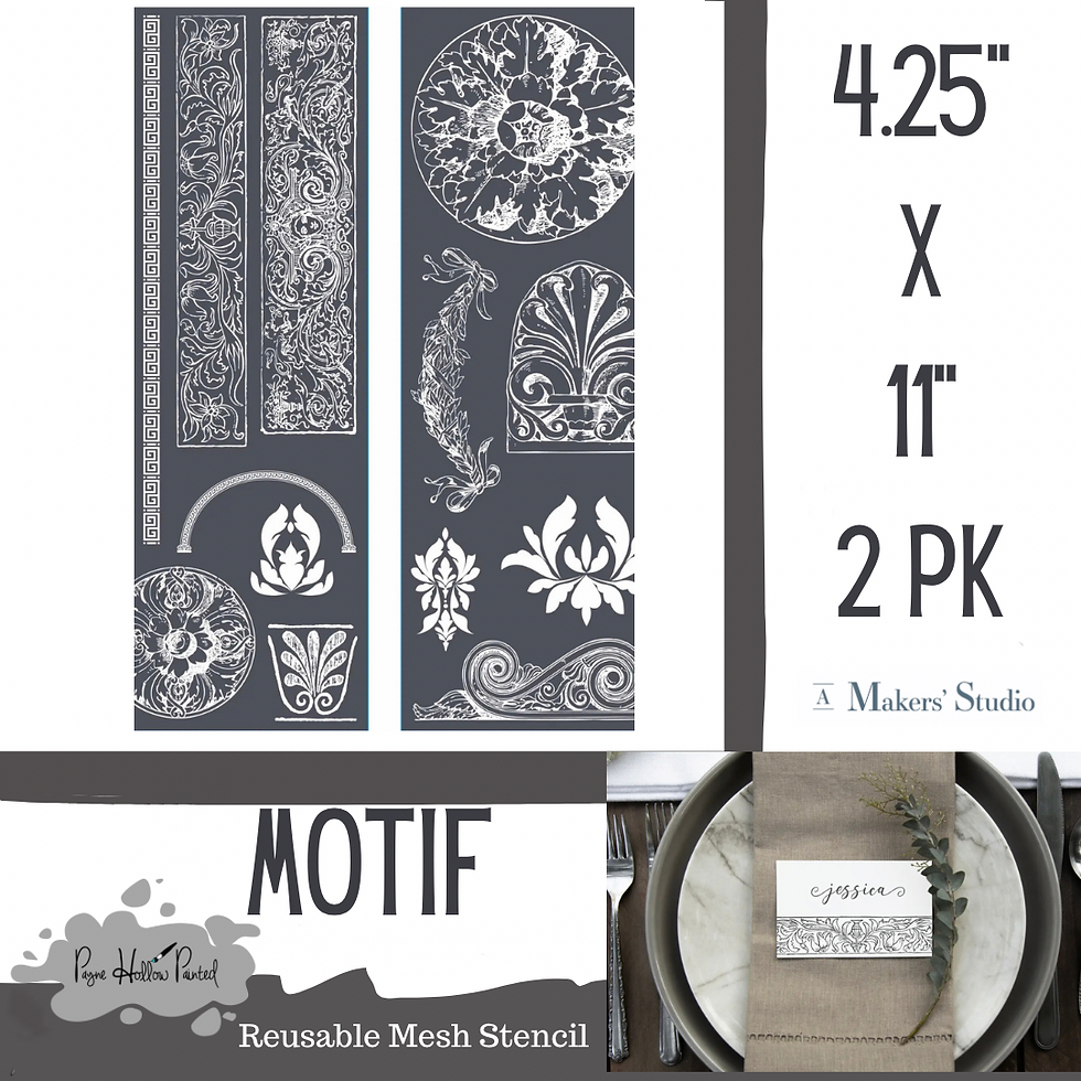 Thumbnail: MOTIF  4.25” x 11” 2pk  A Maker’s Studio Reusable Mesh Stencil 