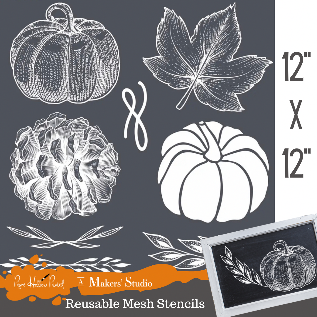 FALL HOME 12” x 12”  A Maker’s Studio Reusable Mesh Stencil