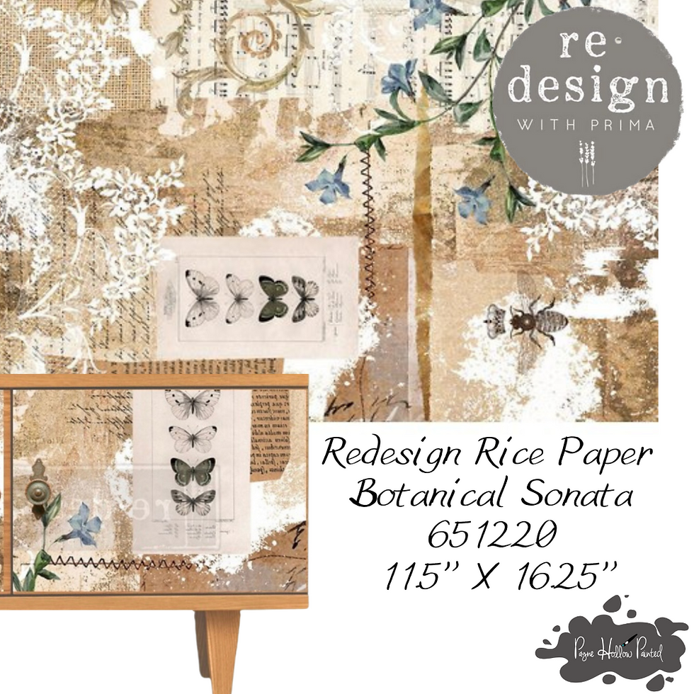Thumbnail: BOTANICAL SONATA • Rice Paper • Redesign With Prima Decoupage Paper