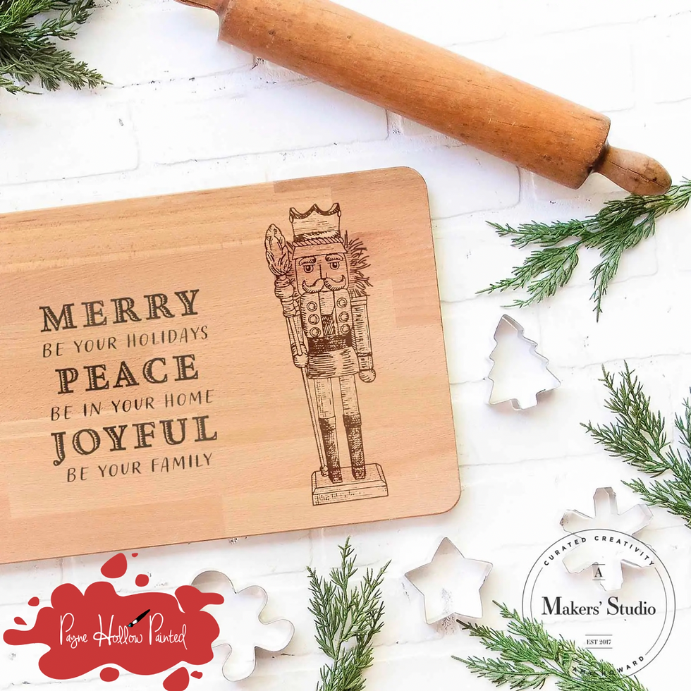 Thumbnail: MERRY NUTCRACKER  8.5” x 11”  A Maker’s Studio Reusable Mesh Stencil