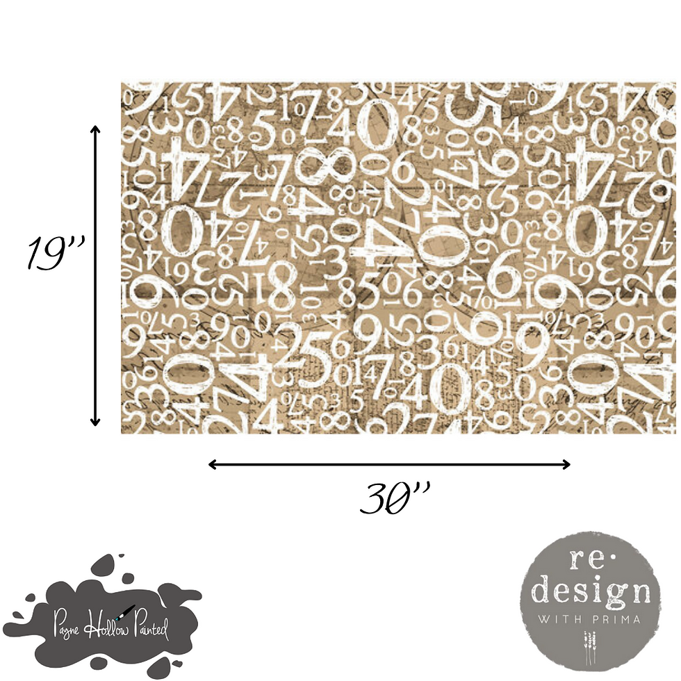 Thumbnail: ENGRAVED NUMBERS • Fiber Paper • Redesign With Prima Decoupage Paper