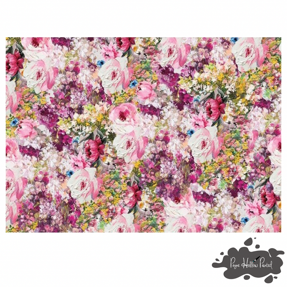 Thumbnail: FUCHSIA MEADOW • Rice Paper • Redesign With Prima Decoupage Paper