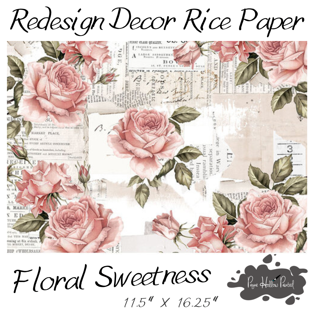  FLORAL SWEETNESS • Rice Paper • Redesign With Prima Decoupage Paper