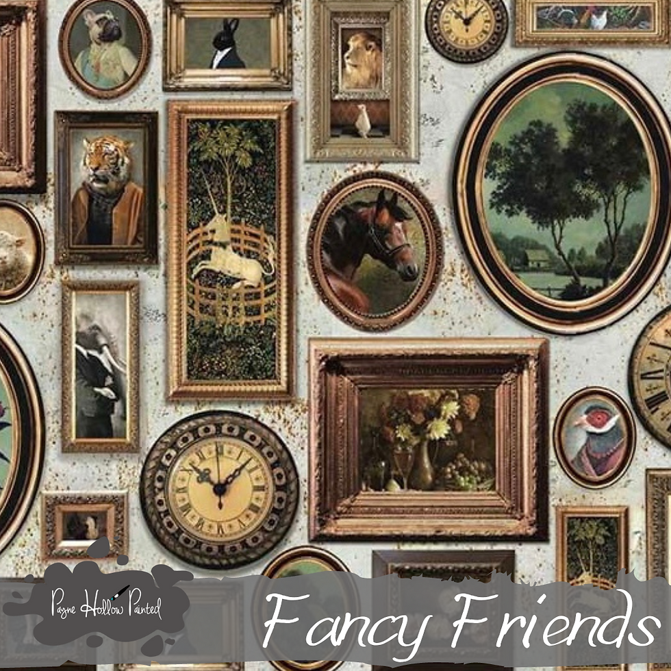Thumbnail: FANCY FRIENDS • A1 Fiber Paper • Redesign With Prima Decoupage Paper