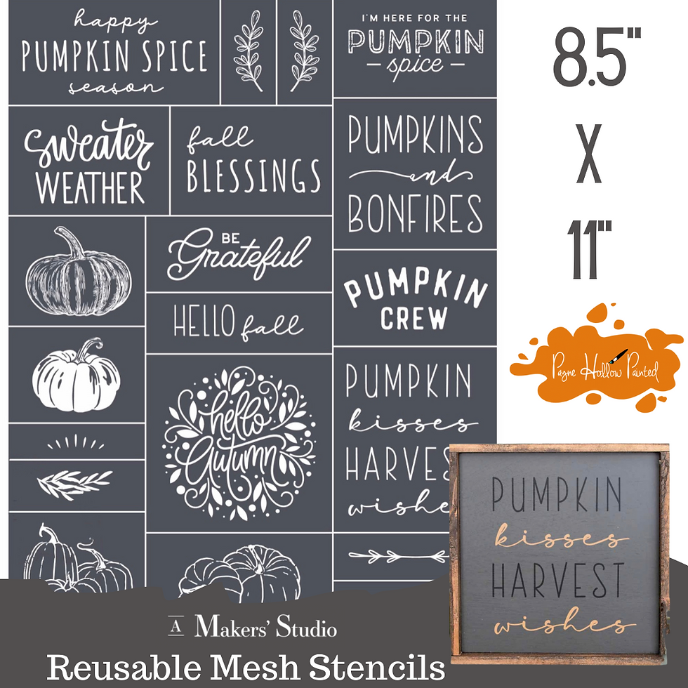 SWEATER WEATHER 8.5” x 11”  A Maker’s Studio Reusable Mesh Stencil