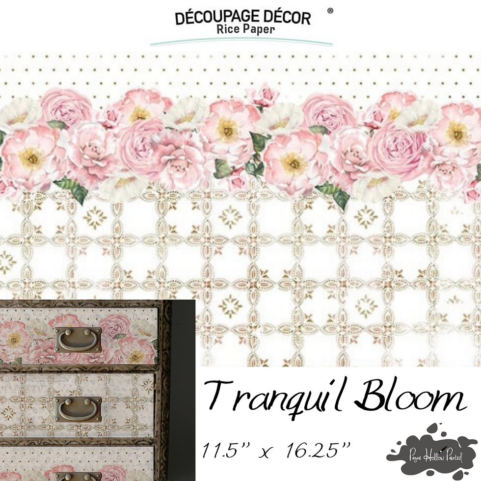 Thumbnail: TRANQUIL BLOOM • Rice Paper • Redesign With Prima Decoupage Paper