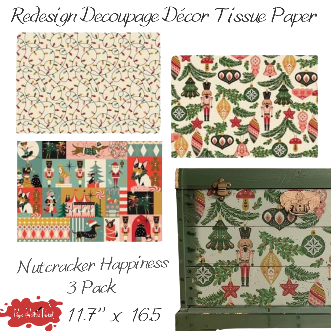 NUTCRACKER HAPPINESS • A3 Fiber Paper 3PK • Redesign With Prima Decoupage Paper