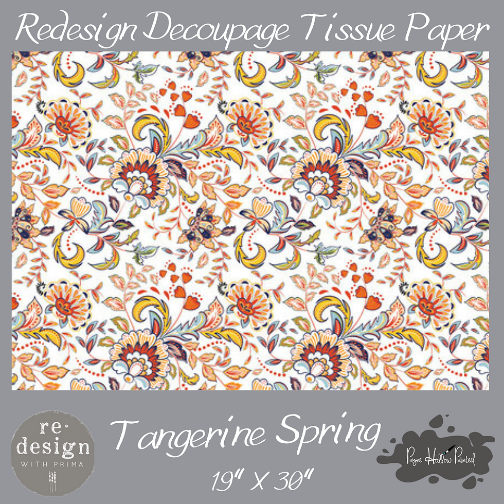 Thumbnail: TANGERINE SPRING • Fiber Paper • Redesign With Prima Decoupage Paper