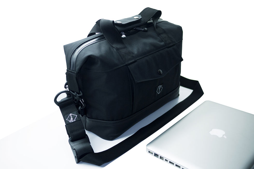 Miniature : MASTER RIDER BAG BLACK LEATHER & CORDURA