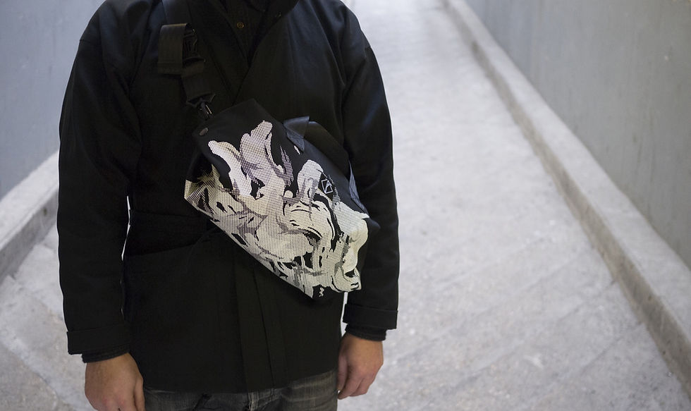 Miniature : SMALL ORIGAMI BAG WHITE DPM CAMOUFLAGE