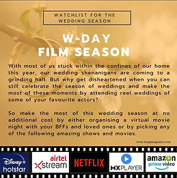 Watchlist for the Wedding Season