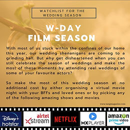 Watchlist for the Wedding Season