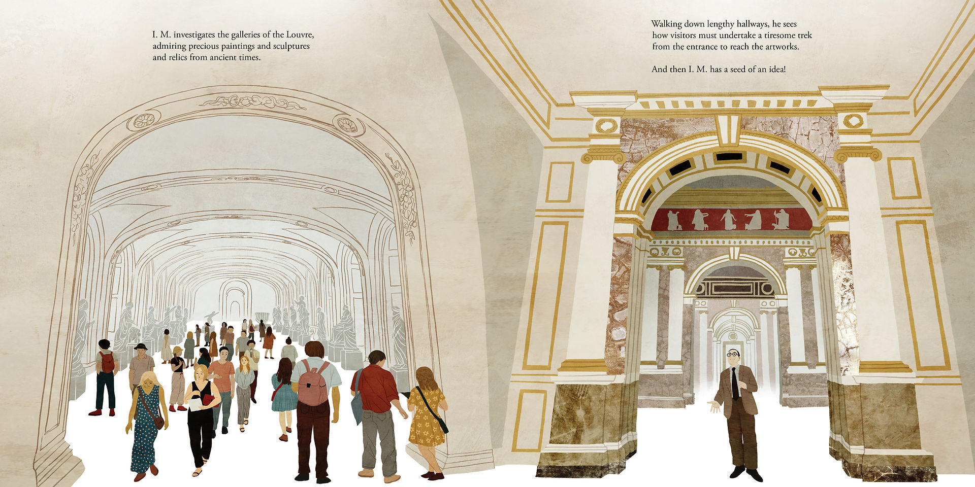 Pages from "The Glass Pyramid" Illustrated by Khoa Le
