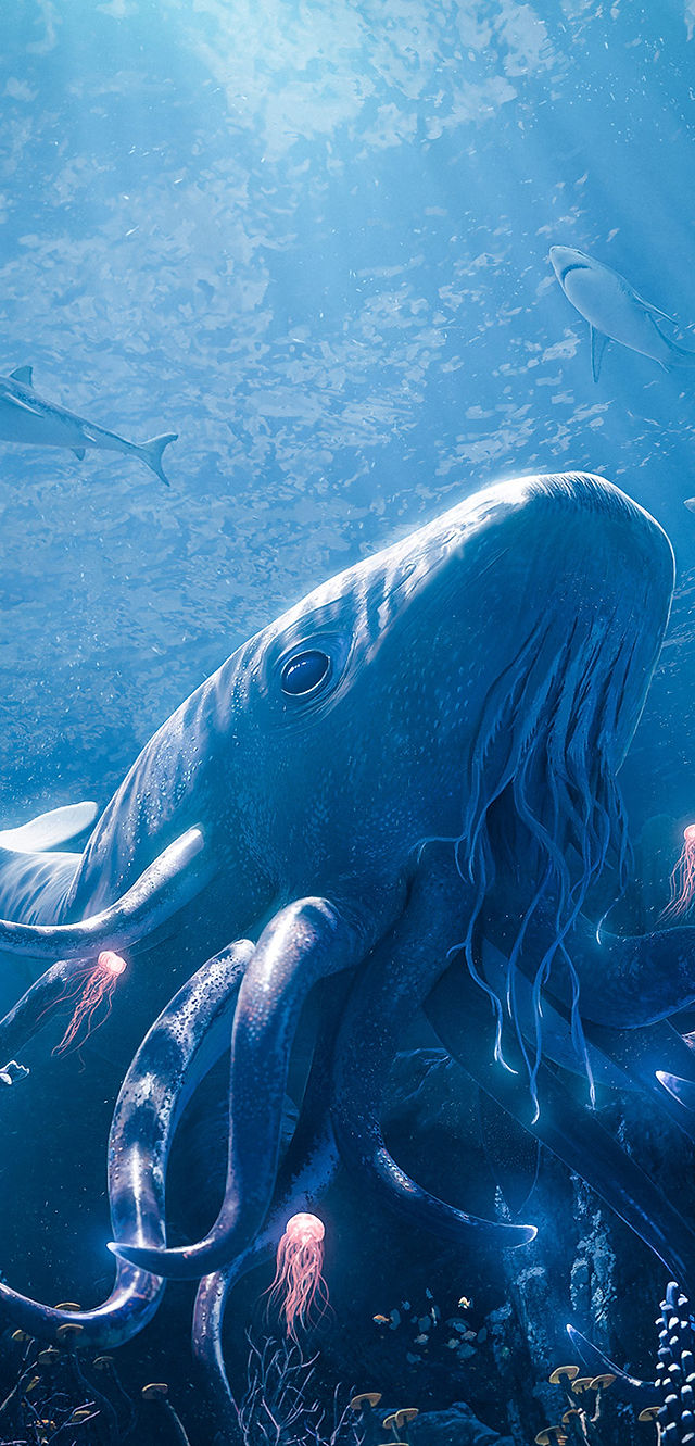 Sealife from "Zeus Legacy" Wallpaper from  TalesofIlluminaria.com