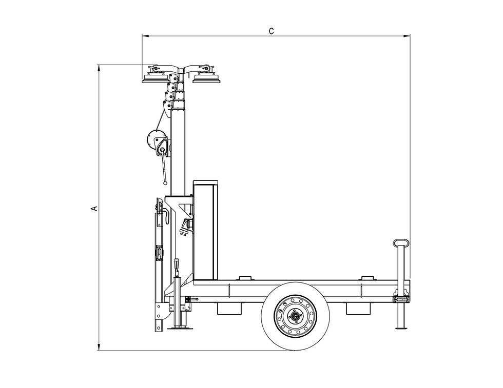 Dimensionale Torre Faro Italtower Urano EVO ST-L Lato
