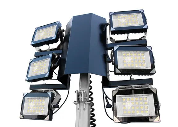Testata fari della torre faro Shield Hybrid AGM PRO SKID-S di Italtower
