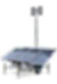 Full Solar lighting tower tower by Italtower Padua, Italy, fully powered by solar energy