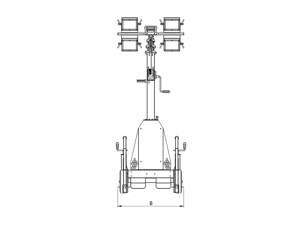 Dimensionale Torre Faro Italtower Pegaso EVO HT-S Fronte