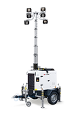 Venus ecological light tower with hybrid diesel-electric generator set and 200 Ah batteries, by Italtower Padova, Italy