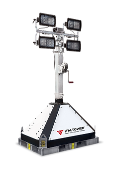 The Site EVO SKID-S model is a LED Headlights tower with a pole height of 5.5m by Italtower of Padua, Italy.