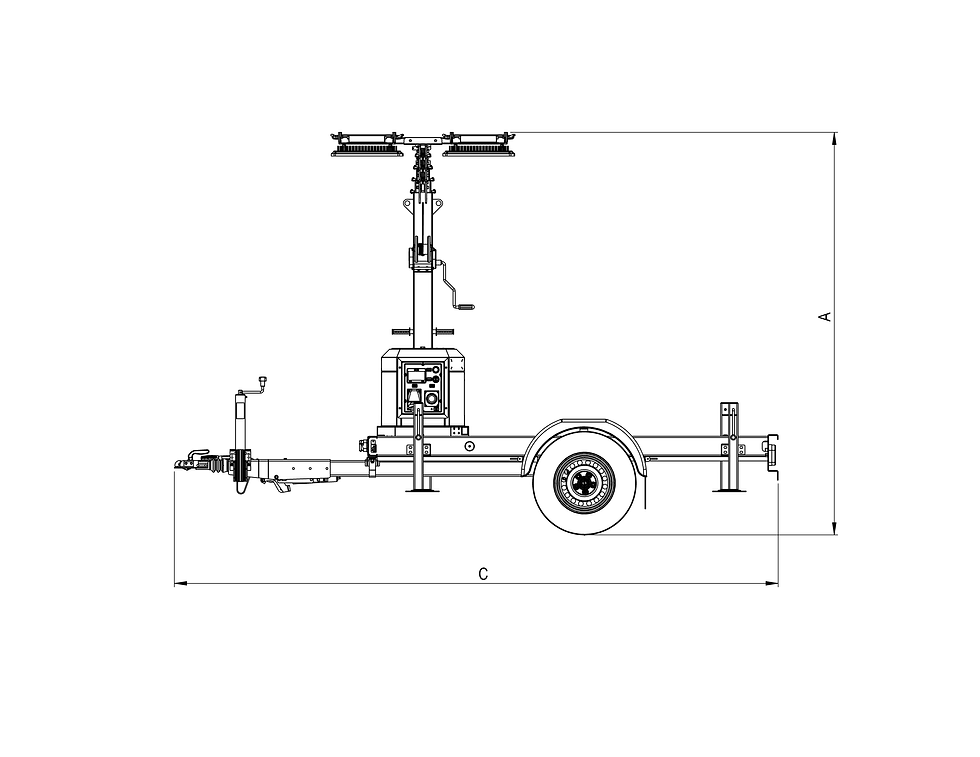 Dimensionale Torre Faro Italtower Urano EVO RT-L Lato